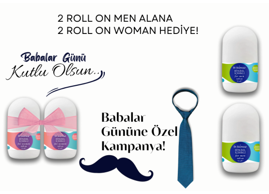 DR.SİAMOUR ROLL ON MEN 2 + 2 ROLL ON WOMEN HEDİYE